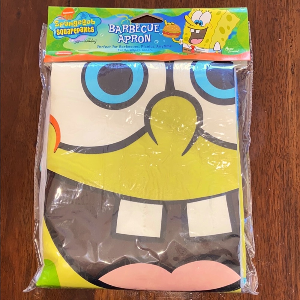 Vintage Spongebob Squarepants BBQ Barbecue Apron NEW Nickelodeon